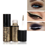 Professional New Shiny Eye Liners Cosmetics Women Pigment Silver Rose Gold Color Liquid Glitter Eyeliner Makeup Tools