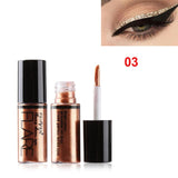 Professional New Shiny Eye Liners Cosmetics Women Pigment Silver Rose Gold Color Liquid Glitter Eyeliner Makeup Tools