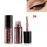 Professional New Shiny Eye Liners Cosmetics Women Pigment Silver Rose Gold Color Liquid Glitter Eyeliner Makeup Tools