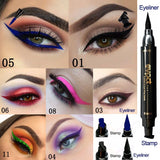 Evpct 1pcs 7 Colorful Liquid Eyeliner Stamp Pencils Double-Headed Thin Wing Seal Quick Dry Waterproof Makeup Eye Liner Cosmetics