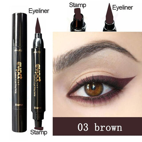 Evpct 1pcs 7 Colorful Liquid Eyeliner Stamp Pencils Double-Headed Thin Wing Seal Quick Dry Waterproof Makeup Eye Liner Cosmetics