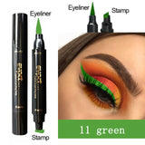 Evpct 1pcs 7 Colorful Liquid Eyeliner Stamp Pencils Double-Headed Thin Wing Seal Quick Dry Waterproof Makeup Eye Liner Cosmetics