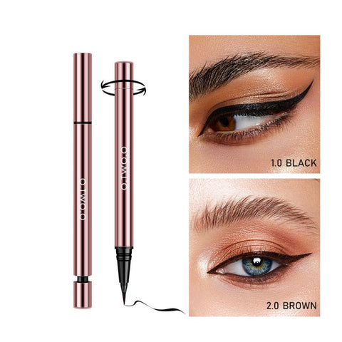 Eye Liner Pen Ink Color Waterproof Long Lasting Eyeliner Liquid Pen Rose Gold Design Black Brown Eye Liner Cosmetic TSLM1