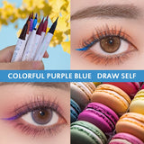 1Pcs Colorful Matte Liquid Eyeliner Pencil Waterproof Smudge-proof Pigment Party Blue White Eye Liner Cosmetic Tools TSLM1