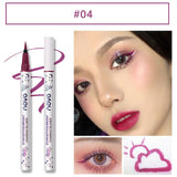 1Pcs Colorful Matte Liquid Eyeliner Pencil Waterproof Smudge-proof Pigment Party Blue White Eye Liner Cosmetic Tools TSLM1