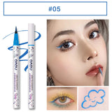 1Pcs Colorful Matte Liquid Eyeliner Pencil Waterproof Smudge-proof Pigment Party Blue White Eye Liner Cosmetic Tools TSLM1