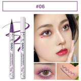 1Pcs Colorful Matte Liquid Eyeliner Pencil Waterproof Smudge-proof Pigment Party Blue White Eye Liner Cosmetic Tools TSLM1