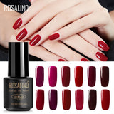 ROSALIND 7ML RED Color Series Nail Gel Polish UV LED Soak off Gel Nail Polish Vernis Semi Permanent UV Gel For Nail